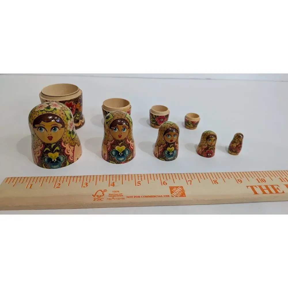 Vintage 1992 Russian Nesting Dolls 5pc Signed Smirnova Zagorsk USSR Matryoshka